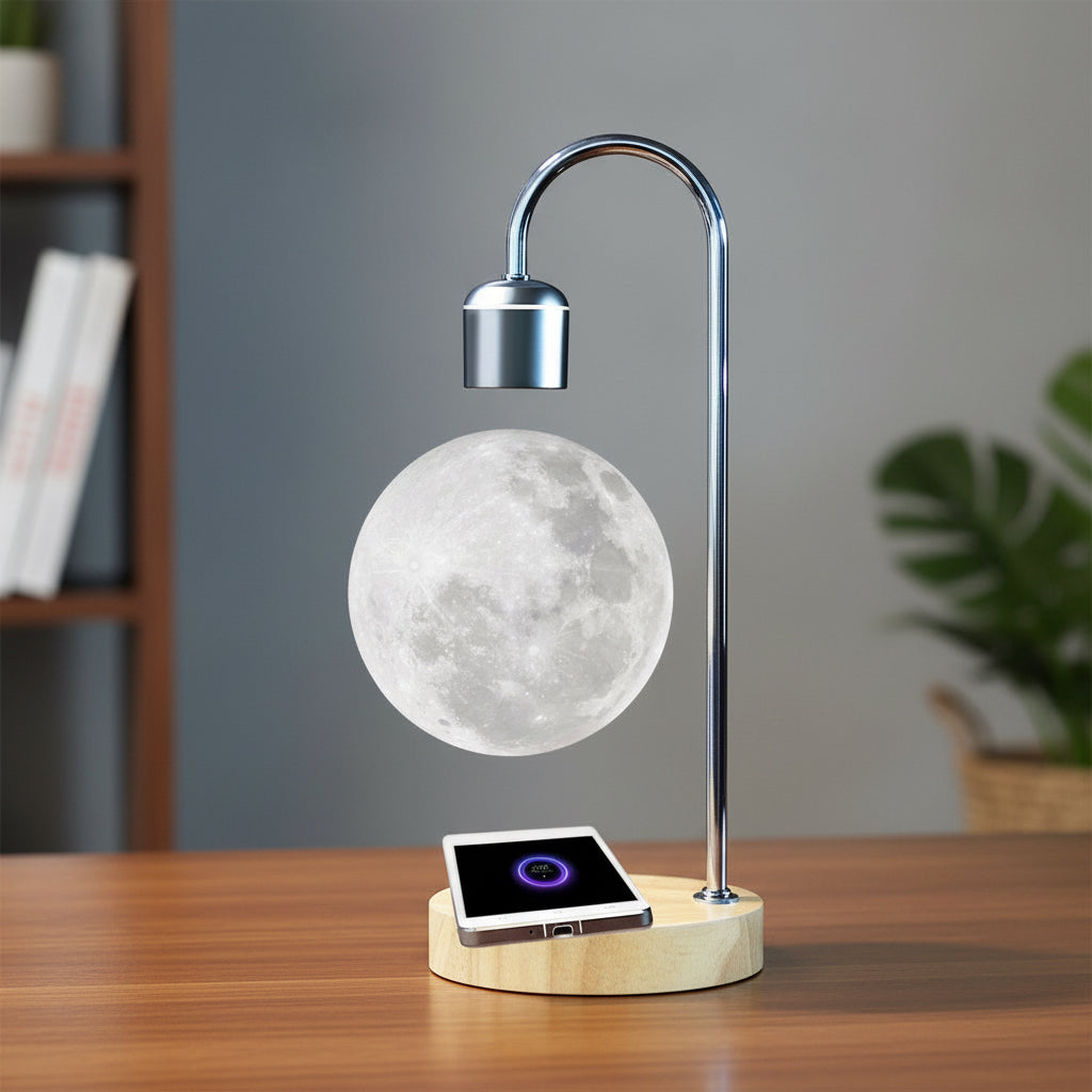 Magnetic Levitation Moon Light with Wireless Charging