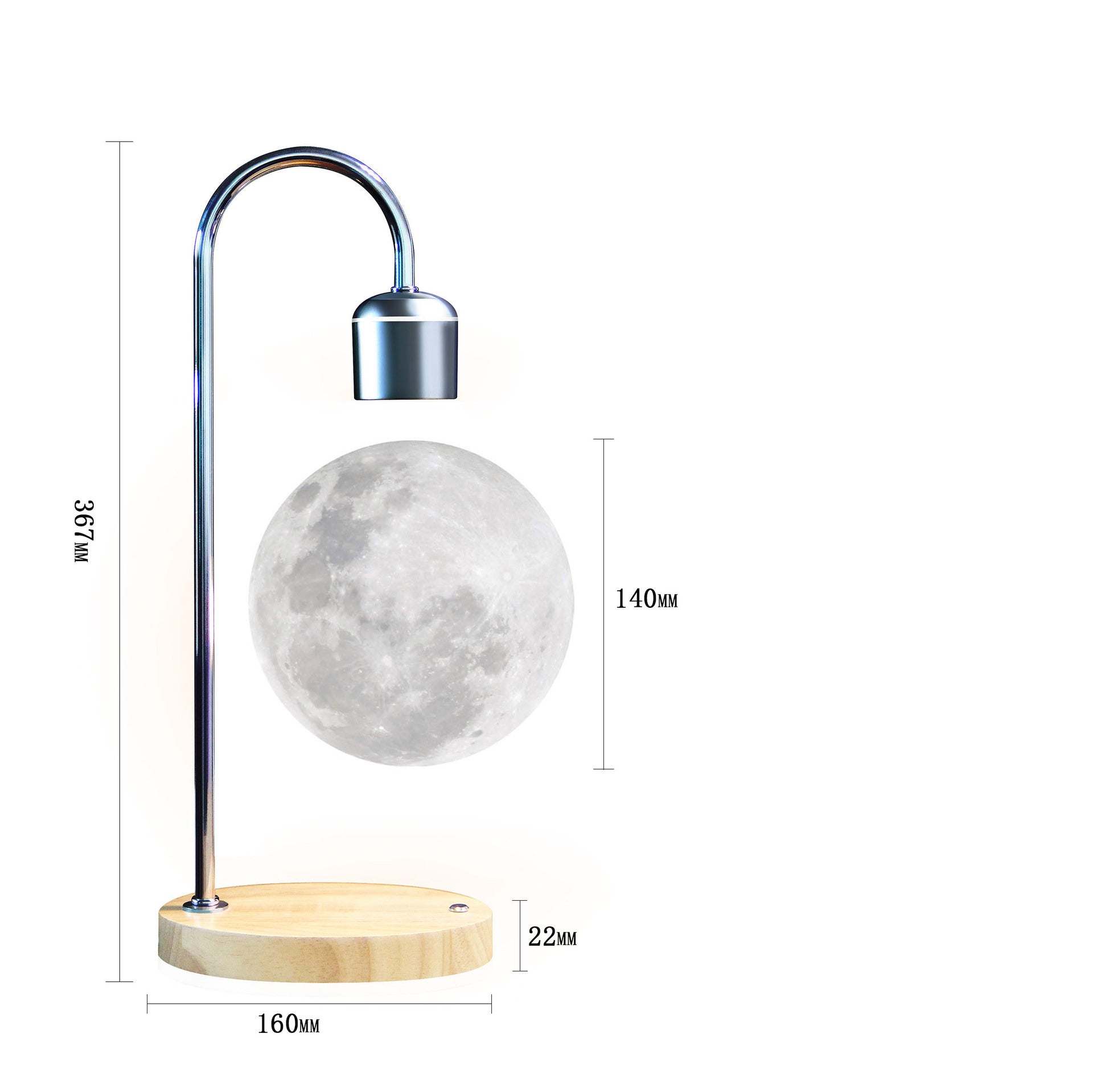 Magnetic Levitation Moon Light with Wireless Charging