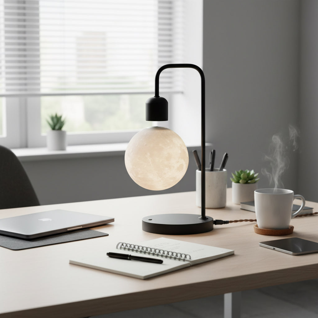 Magnetic Levitation Moon Light with Wireless Charging