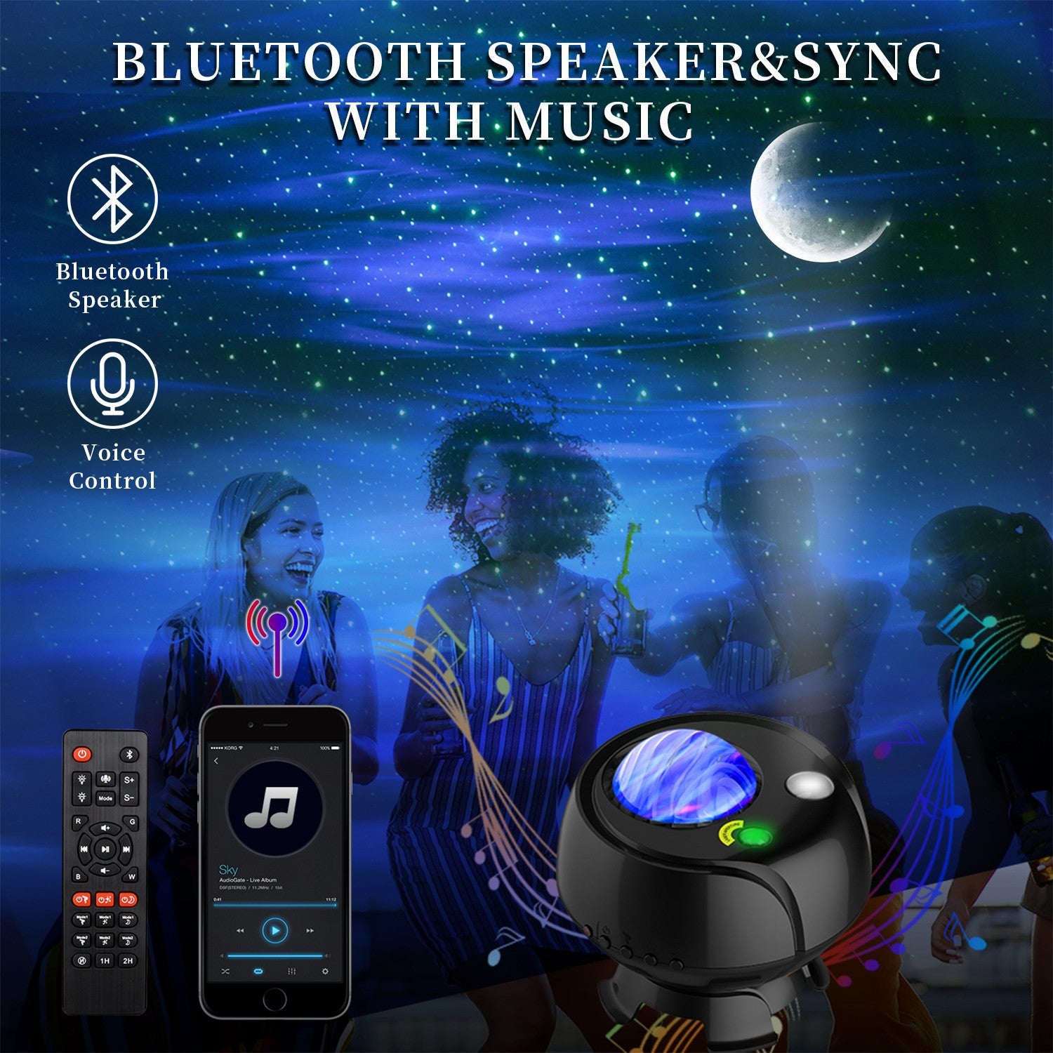 Bluetooth Starry Sky Dome Light
